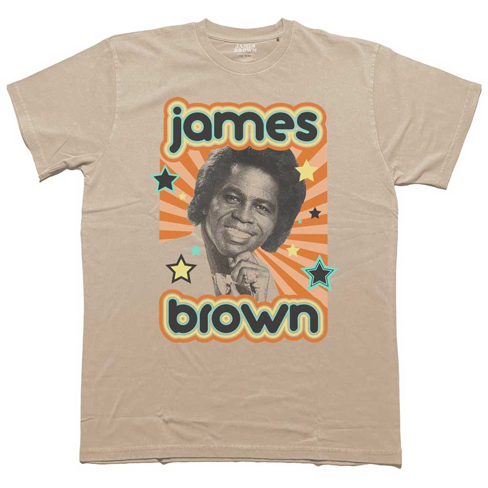 Tričko James Brown - Stars, Unisex,Natural,XXL