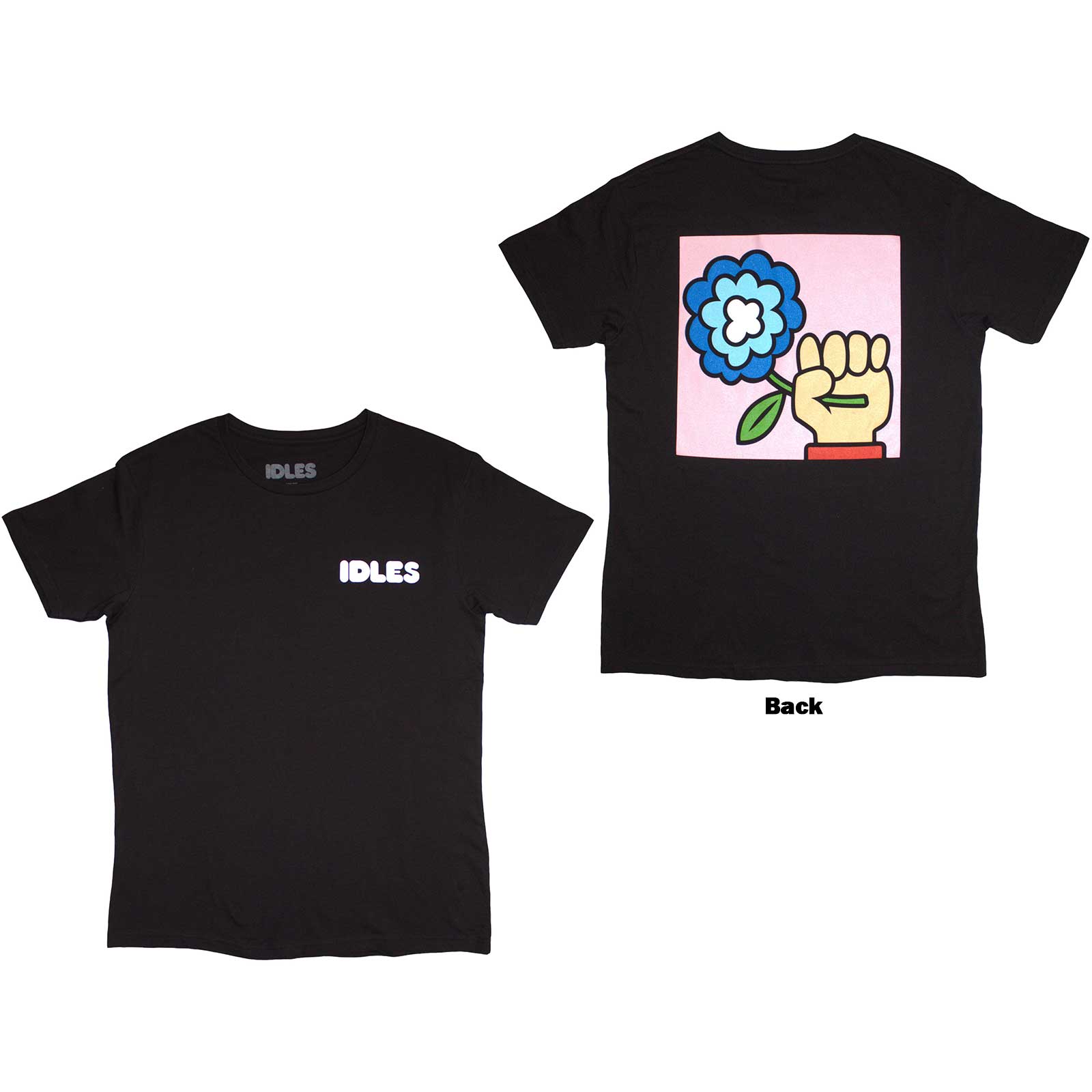 Tričko IDLES - Cartoon Flower, Unisex,Čierna,XXL