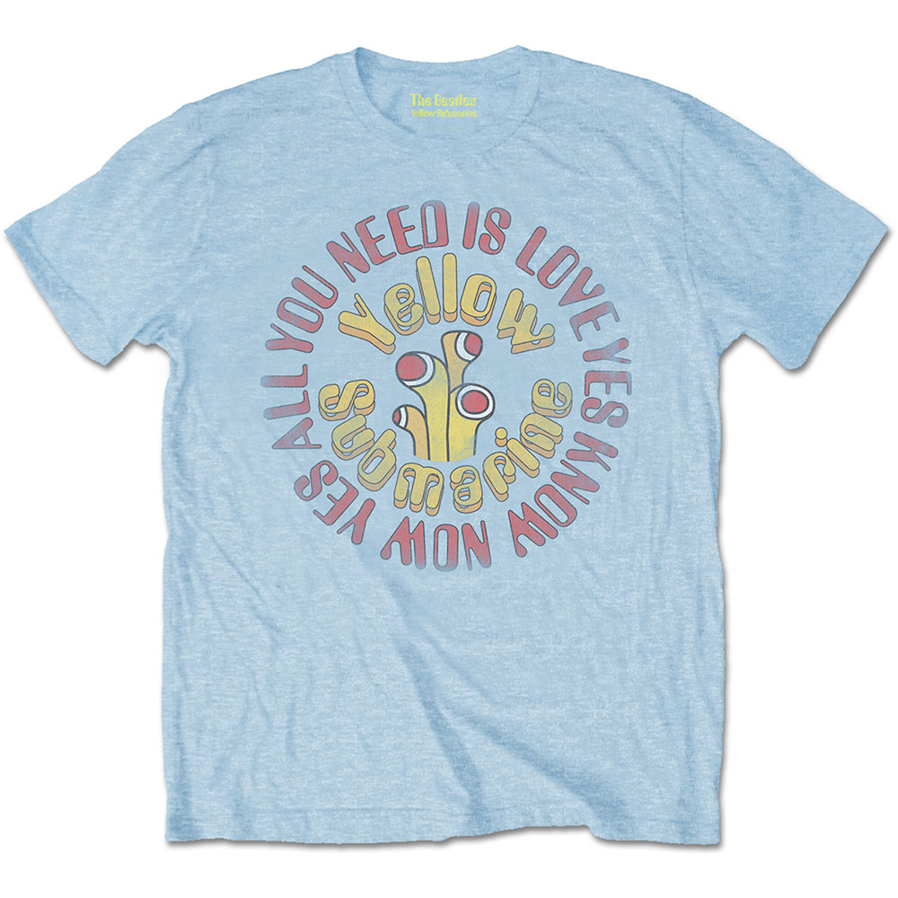 Tričko The Beatles - Yellow Submarine AYNIL Circle Vintage, Unisex,Modrá,XXL