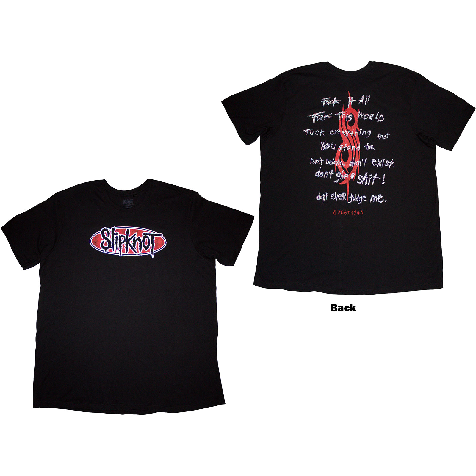 Tričko Slipknot - F It All, Unisex,Čierna,S