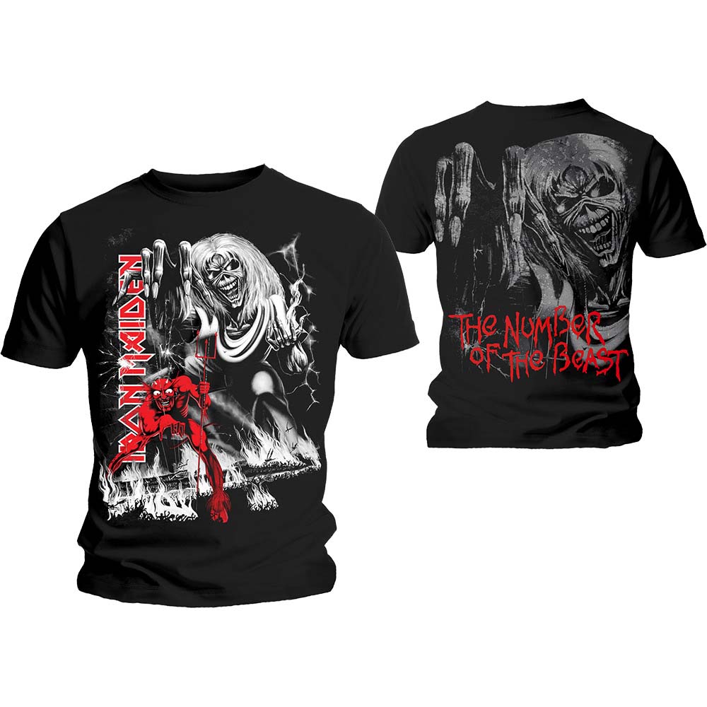 Tričko Iron Maiden - Number of the Beast Jumbo, Unisex,Čierna,XL
