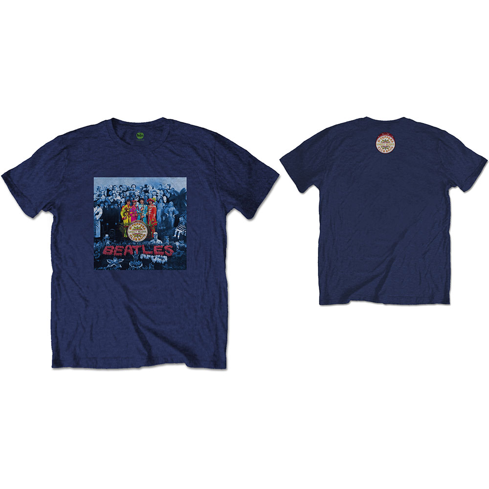 Tričko The Beatles - Sgt Pepper Blue, Unisex,Modrá,XL