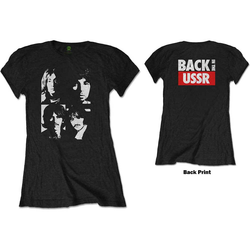 Tričko The Beatles - Back in the USSR, Žena,Čierna,XXL