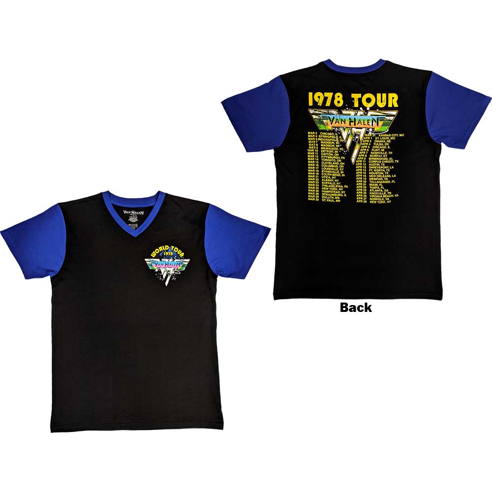 Tričko Van Halen - 1978 Tour Dates, Unisex,Multicolor,XXL