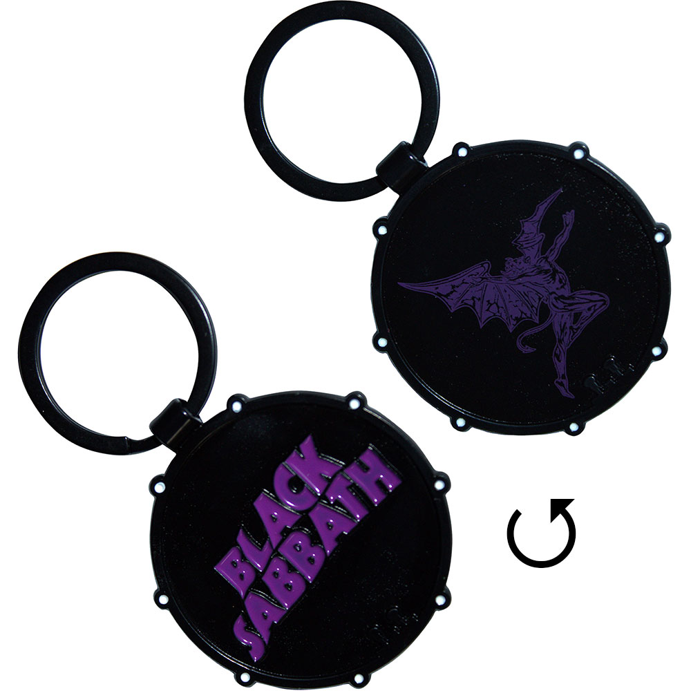 Kľúčenka Black Sabbath - Wavy Logo & Daemon Drum