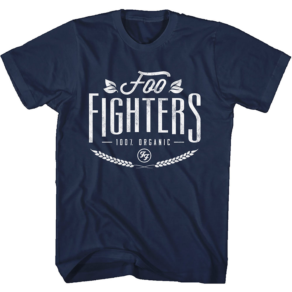 Tričko Foo Fighters - 100% Organic, Unisex,Modrá,XXL