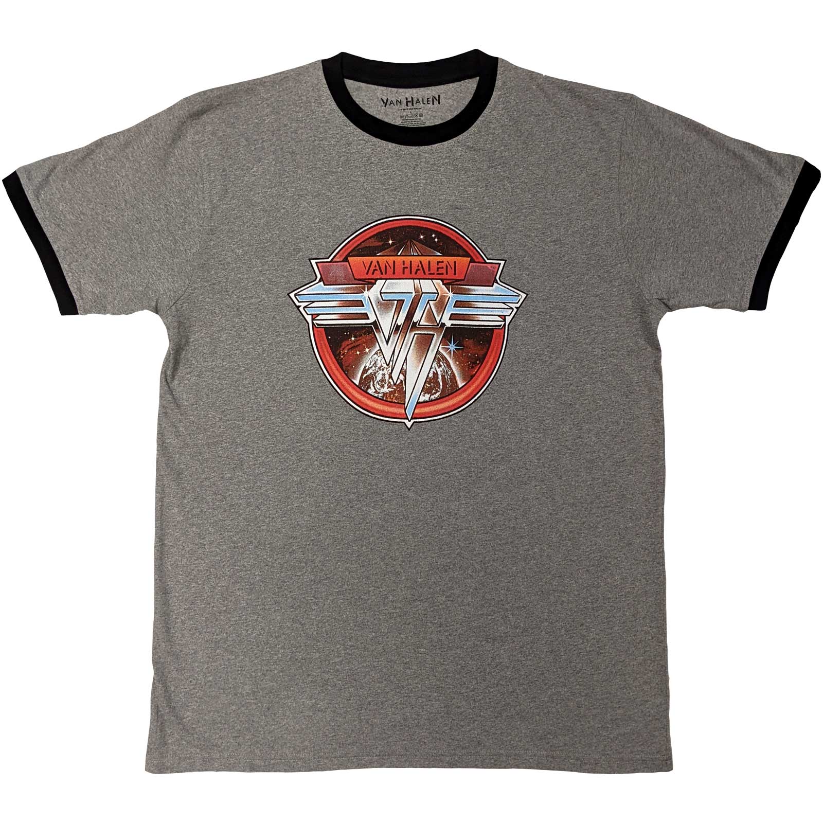 Tričko Van Halen - Circle Logo, Unisex,Šedá,XL