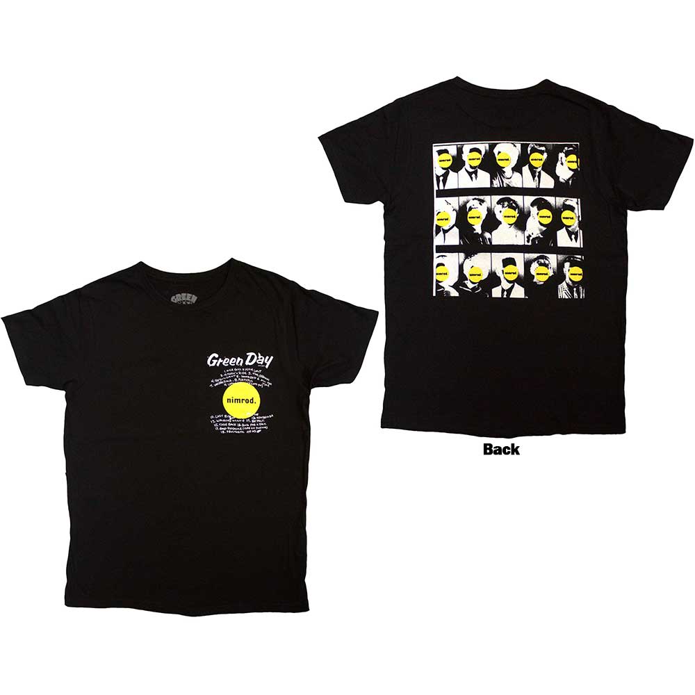 Tričko Green Day - Nimrod Pocket Mugshots, Unisex,Čierna,XXL