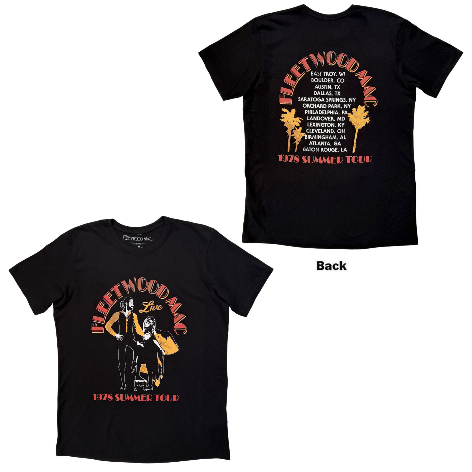 Tričko Fleetwood Mac - Summer Tour, Unisex,Čierna,XXL