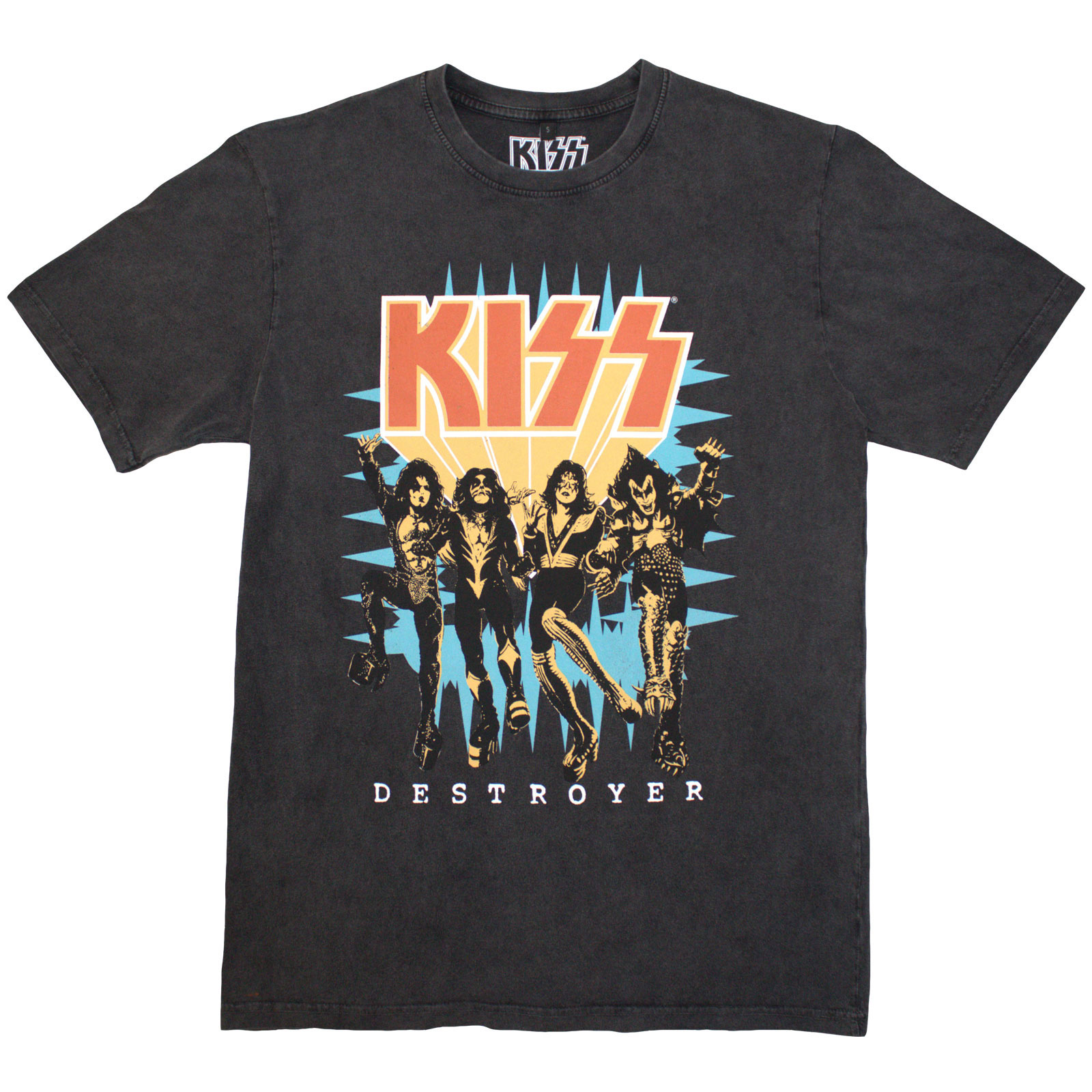 Tričko Kiss - Destroyer 3D Logo, Unisex,Šedá,XXL
