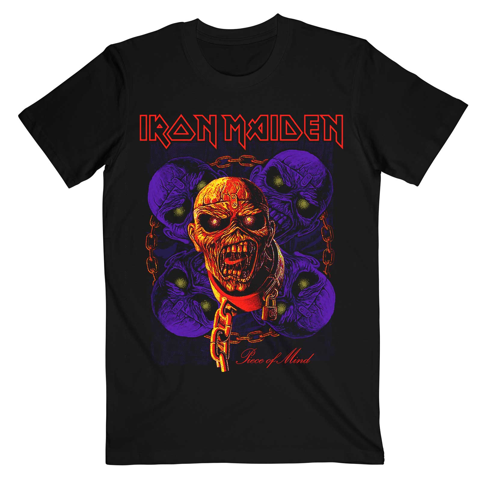Tričko Iron Maiden - Piece of Mind Multi Head Eddie, Unisex,Čierna,XL