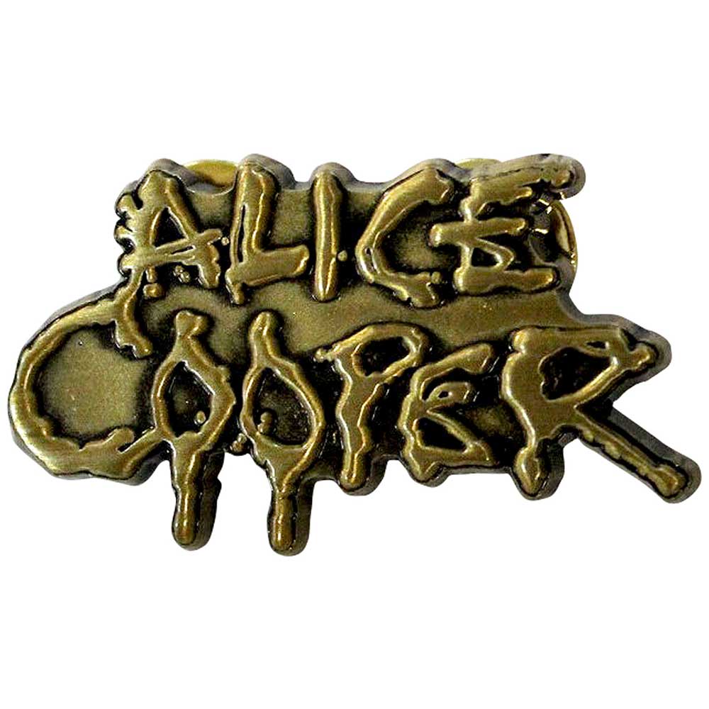 Odznak Alice Cooper - Dripping Logo Gold