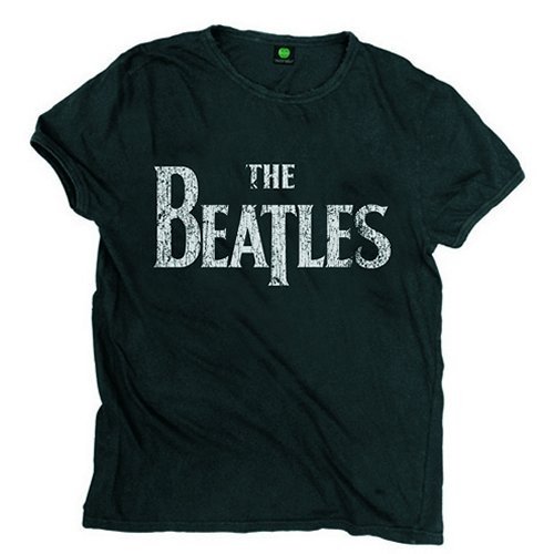 Tričko The Beatles - Drop T Logo Vintage, Unisex,Čierna,S
