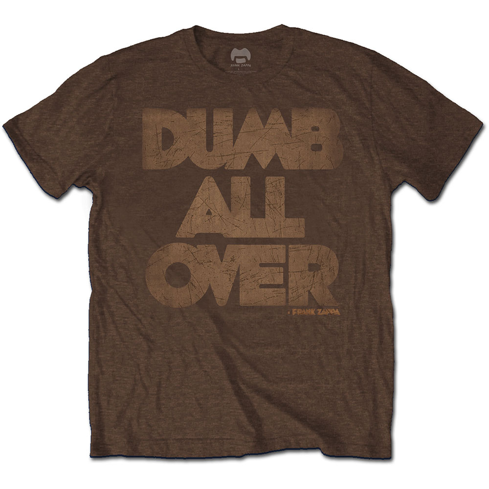 Tričko Frank Zappa - Dumb All Over, Unisex,Hnedá,L