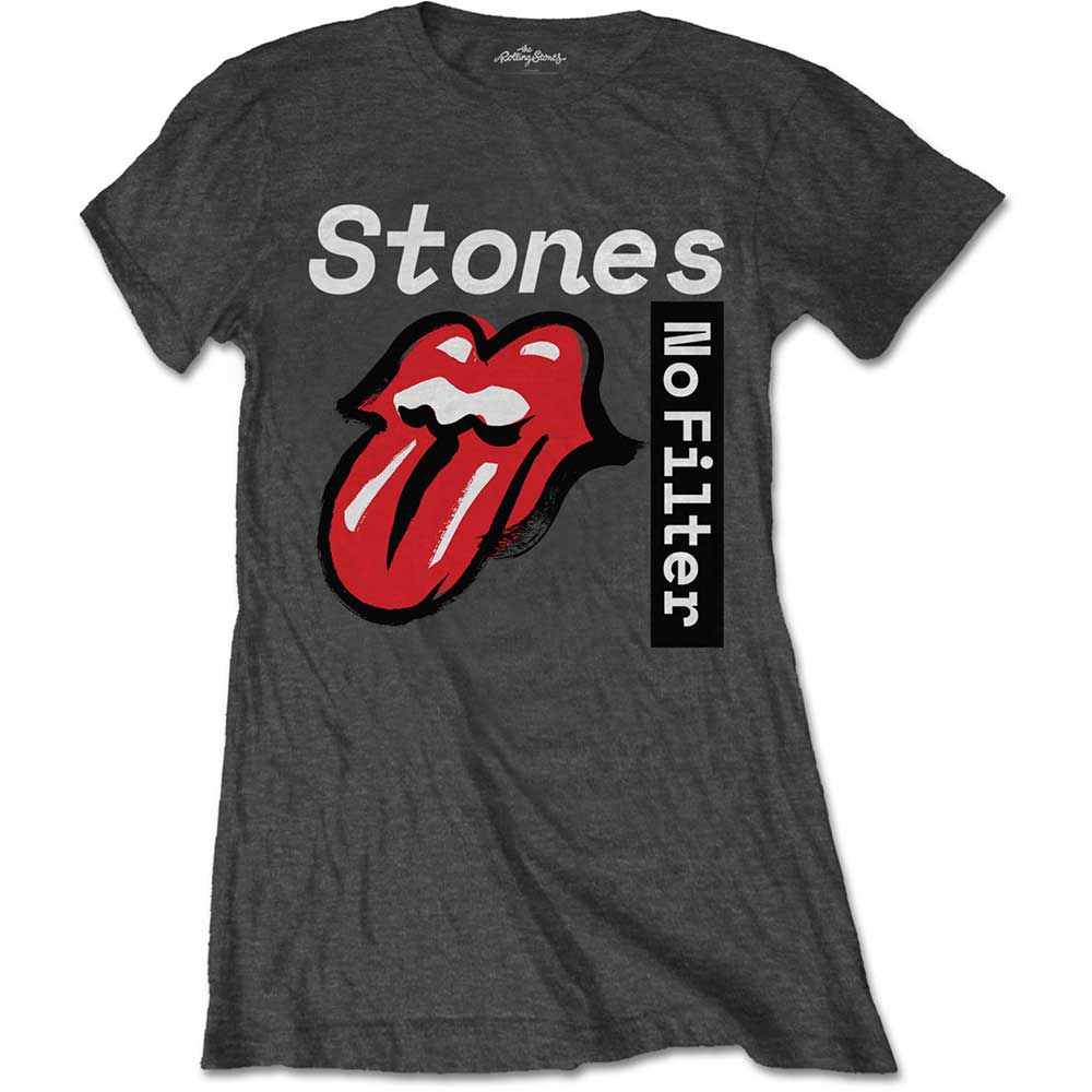 Tričko The Rolling Stones - No Filter Text, Žena,Šedá,XXL