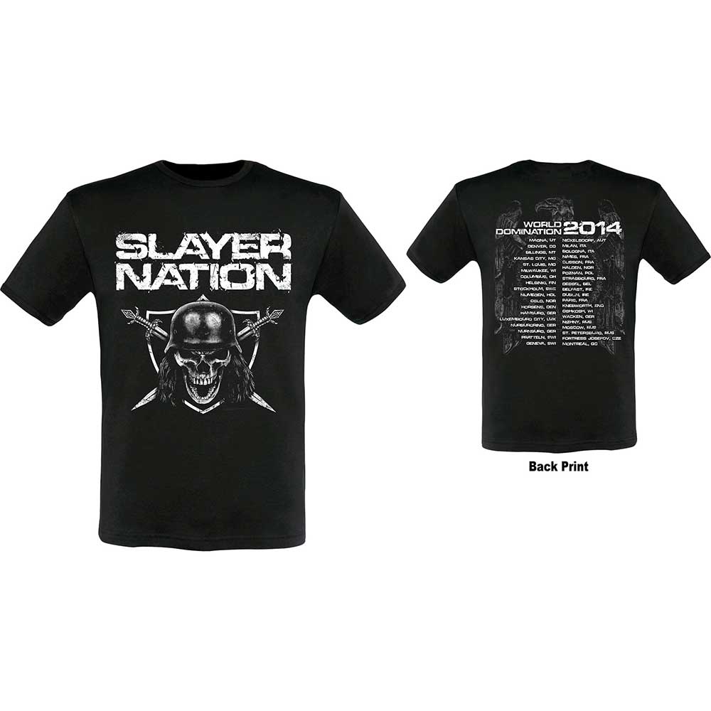 Tričko Slayer - Nation 2014 Dates, Unisex,Čierna,L