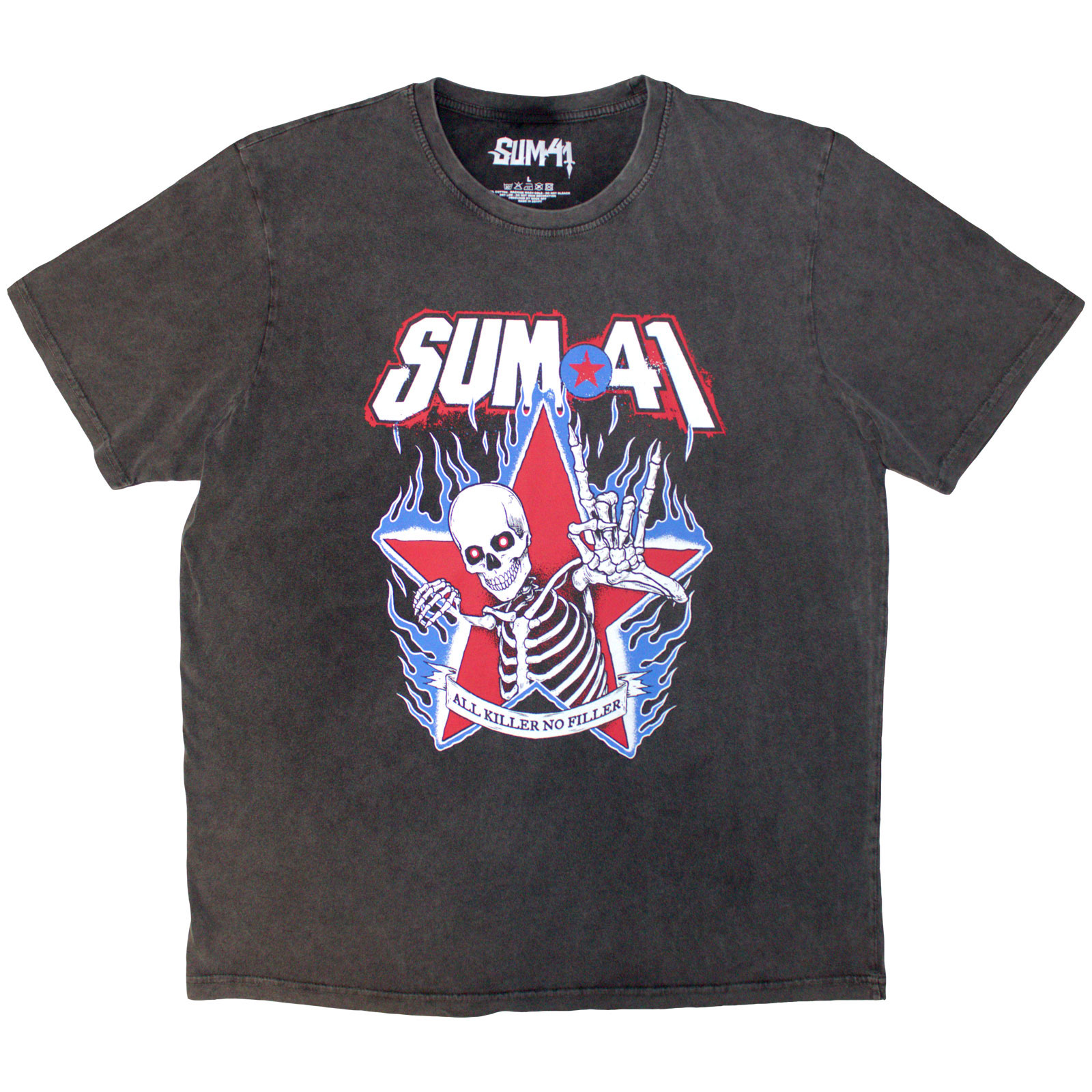 Tričko Sum 41 - All Killer No Filler Skeleton, Unisex,Šedá,XXL