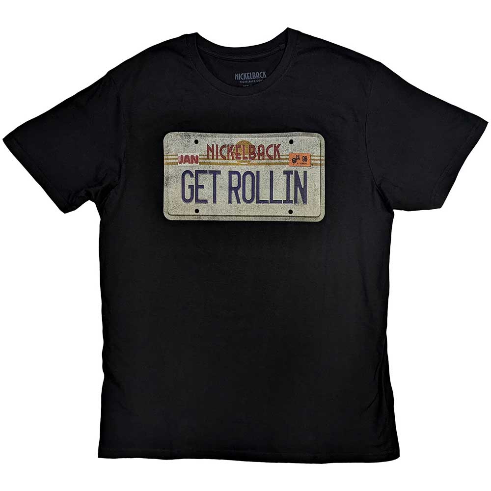 Tričko Nickelback - License Plate, Unisex,Čierna,XXL