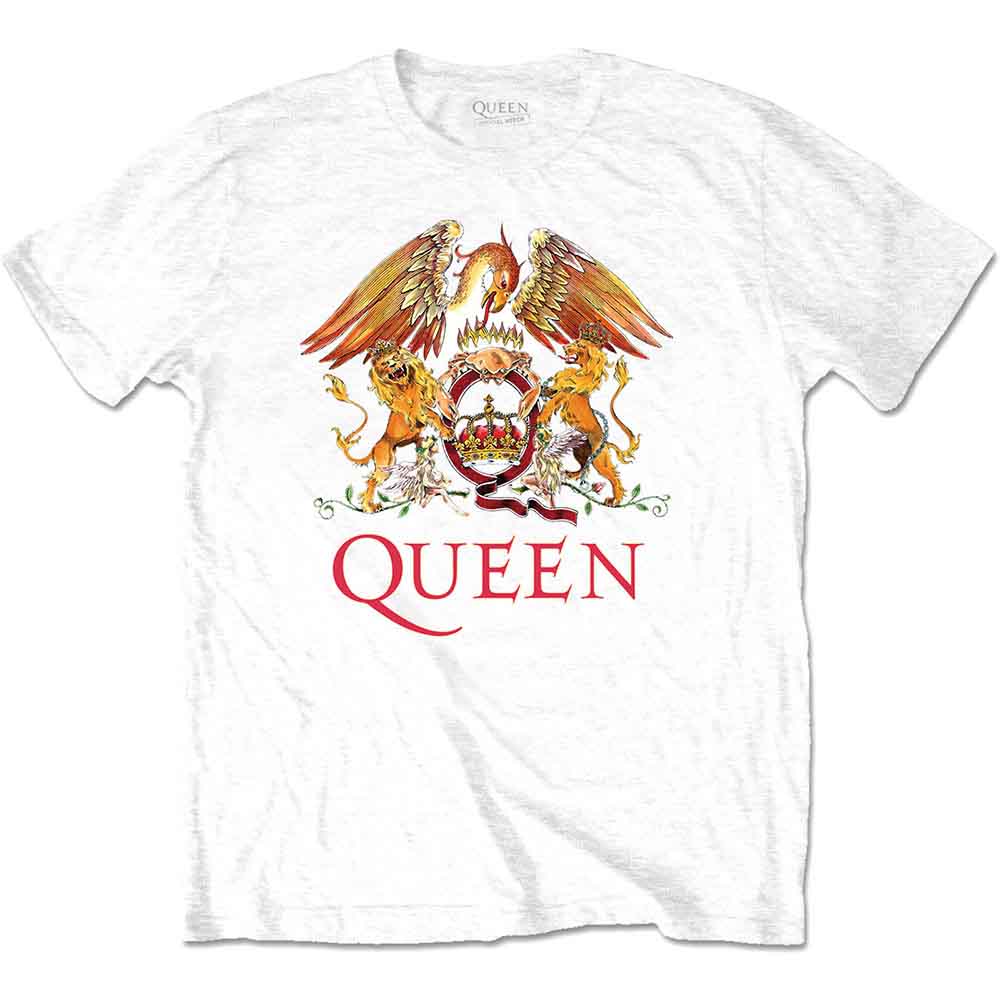 Tričko Queen - Classic Crest, Unisex,Biela,5XL