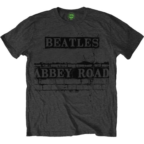 Tričko The Beatles - Abbey Road Sign, Unisex,Šedá,XXL