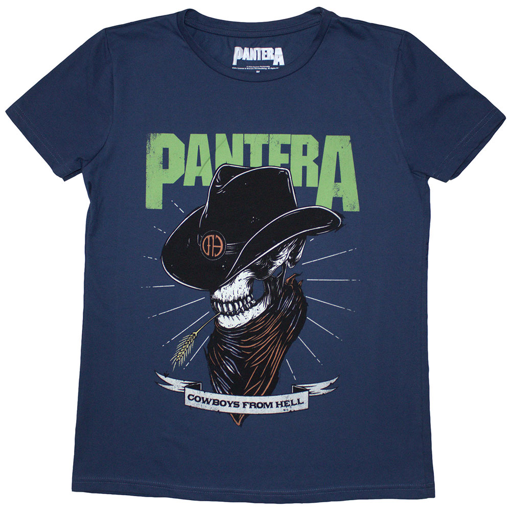 Tričko Pantera - Skeleton Cowboy, Žena,Modrá,XXL