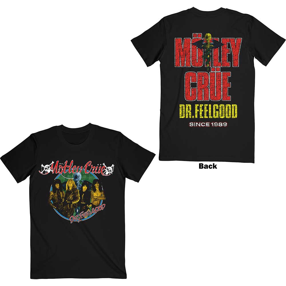 Tričko Motley Crue - Dr Feelgood Circle Photo, Unisex,Čierna,XXL