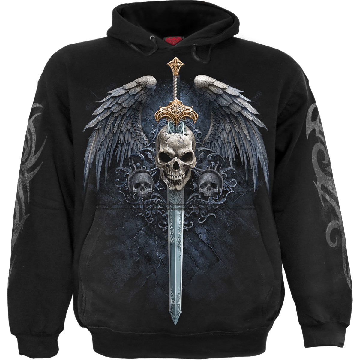 Mikina Spiral Stairs - Angel Sword, Unisex,Čierna,M
