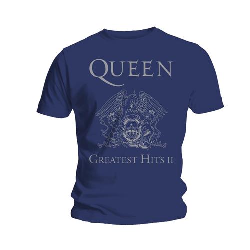 Tričko Queen - Greatest Hits II, Unisex,Modrá,XXL