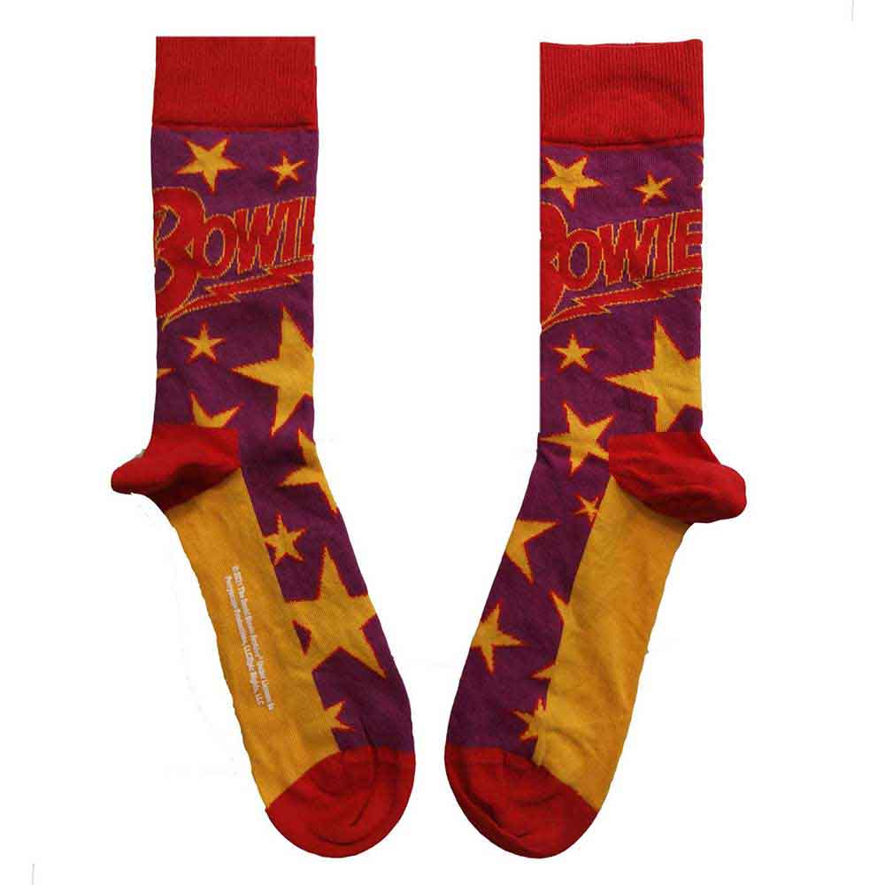 Ponožky David Bowie - Stars Infill, Unisex,Fialová,UK 7 - 11