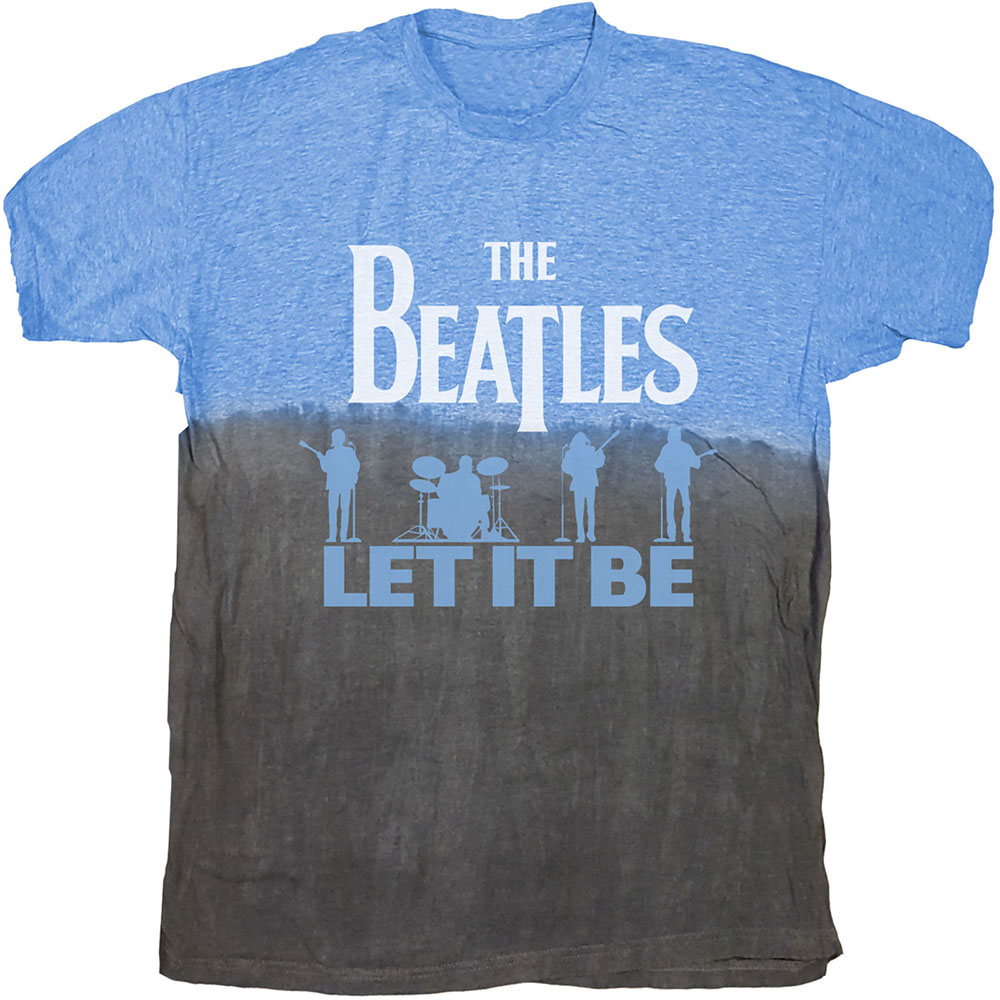 Tričko The Beatles - Let It Be Split, Unisex,Modrá,XXL