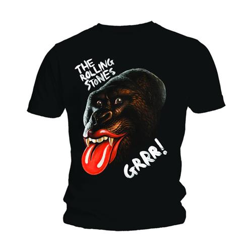 Tričko The Rolling Stones - Grrr Black Gorilla, Unisex,Čierna,XXL