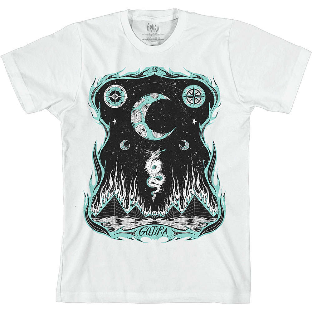 Tričko Gojira - Dragons Dwell, Unisex,Biela,XL