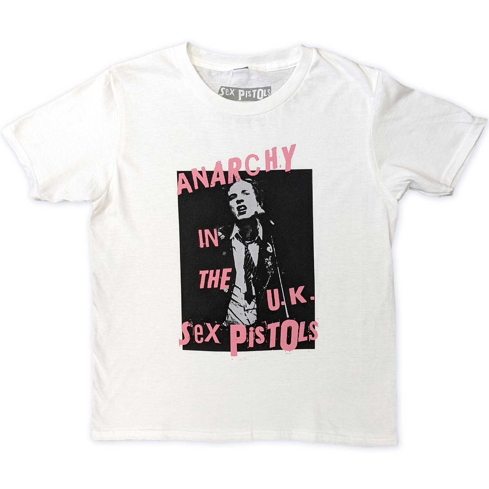 Tričko Sex Pistols - Anarchy In The UK, Dieťa,Biela,11 – 12 rokov
