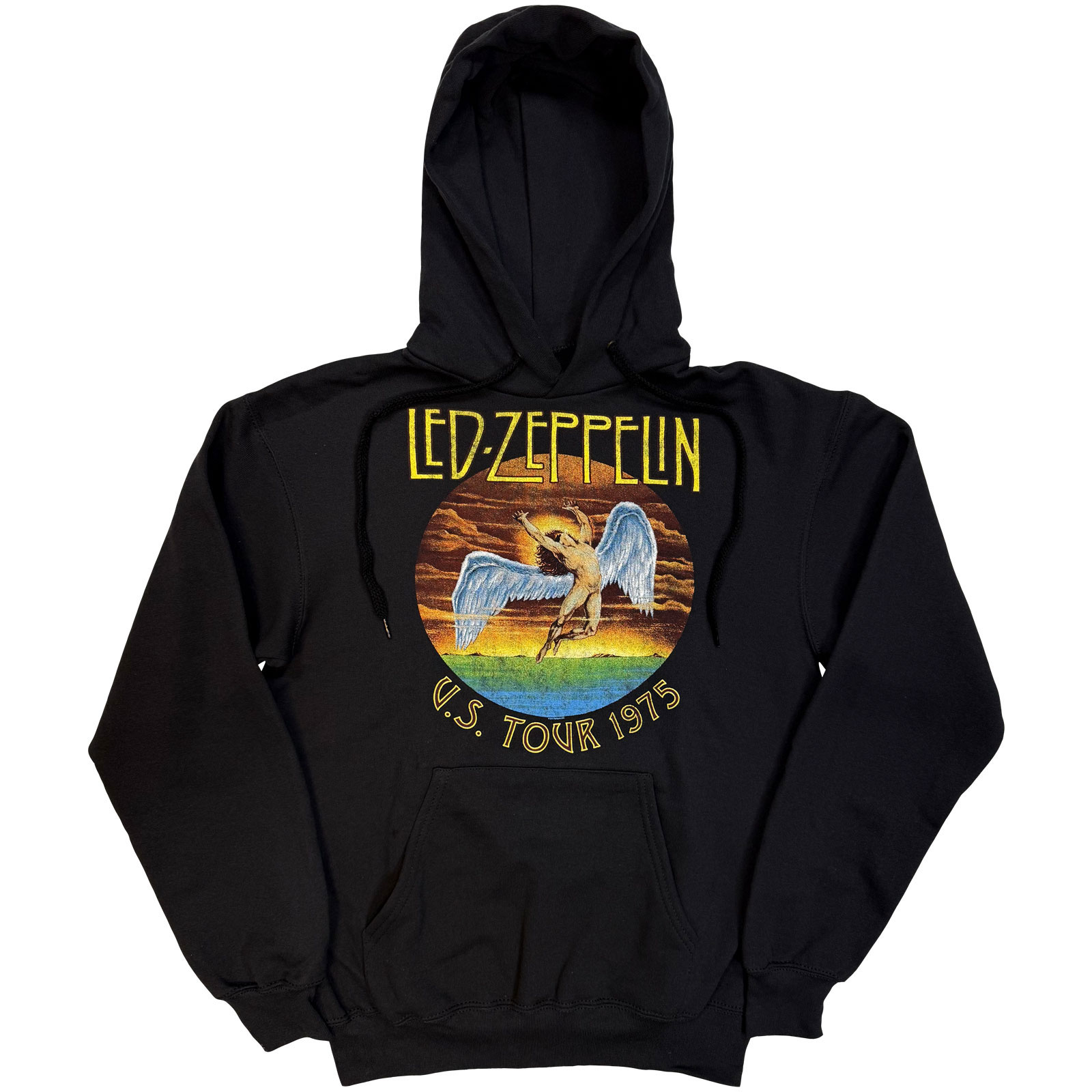 Mikina Led Zeppelin - USA Tour '75, Unisex,Čierna,XXL