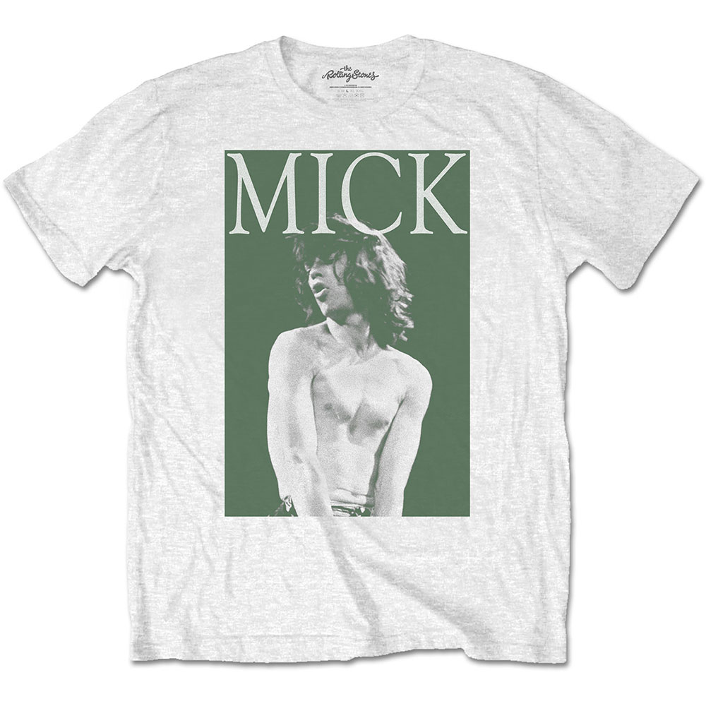 Tričko The Rolling Stones - Mick Photo Version 2, Unisex,Biela,XXL