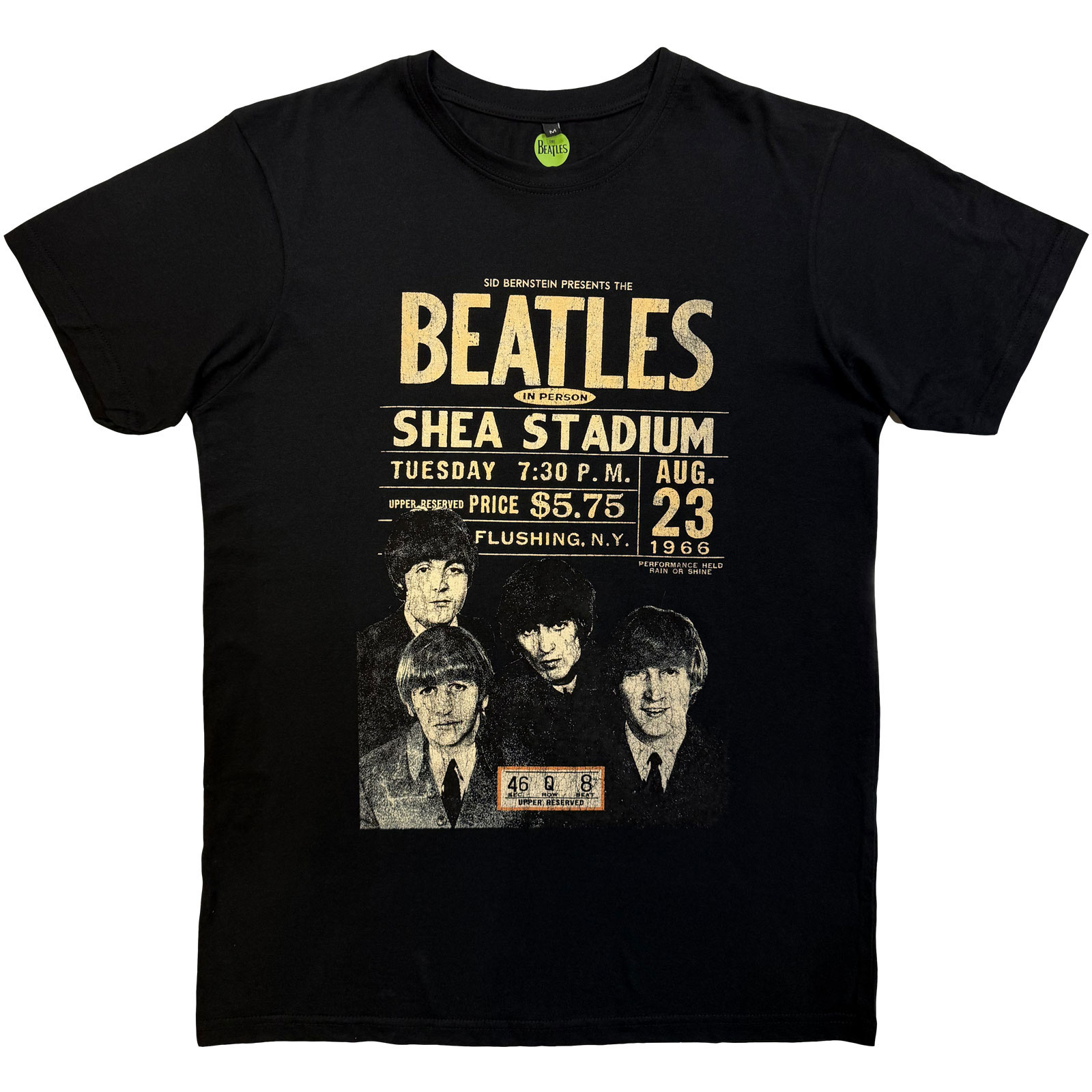 Tričko The Beatles - Shea '66, Unisex,Čierna,XXL