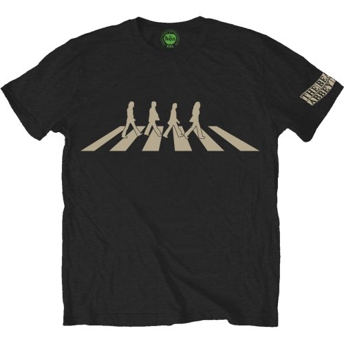 Tričko The Beatles - Abbey Road Silhouette, Unisex,Čierna,L