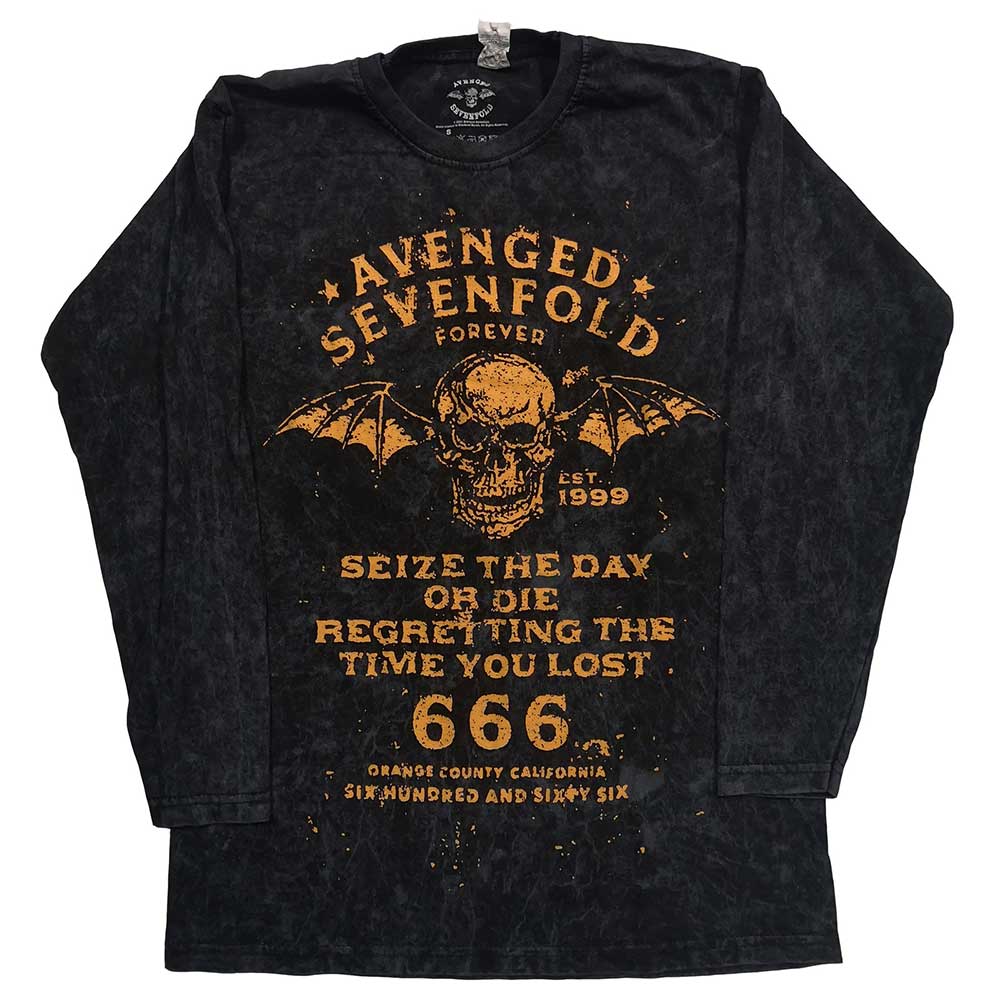 Tričko s dlhým rukávom Avenged Sevenfold A7X - Sieze The Day, Unisex,Čierna,5XL