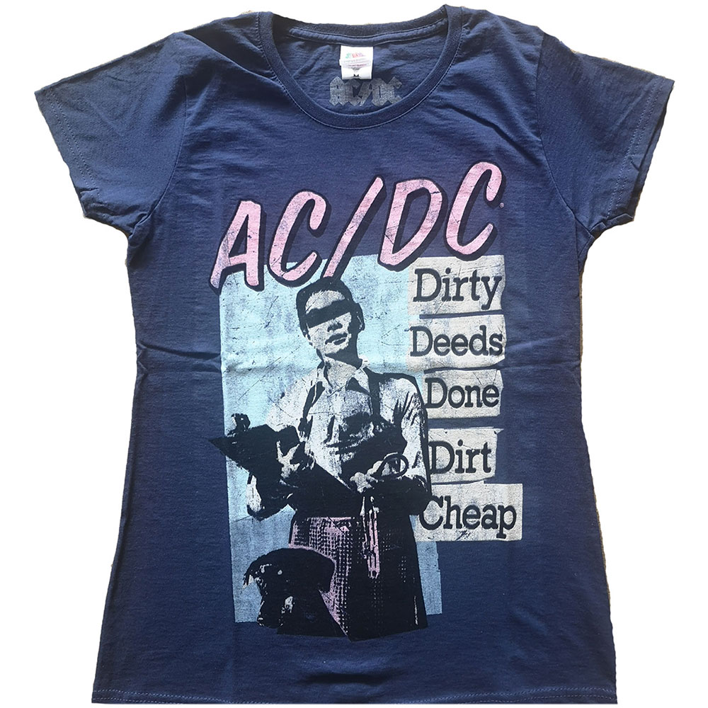 Tričko AC/DC - Vintage DDDDC, Žena,Modrá,XXL