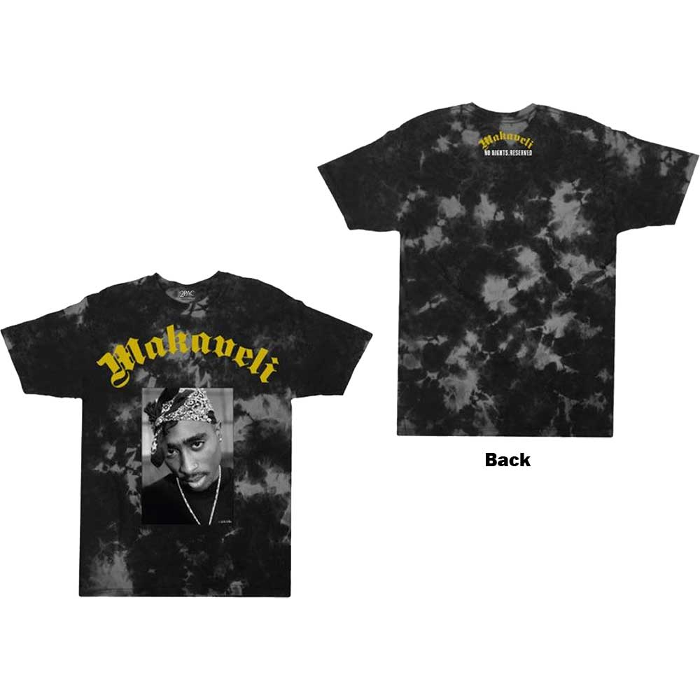 Tričko 2Pac - Makaveli, Unisex,Šedá,XXL