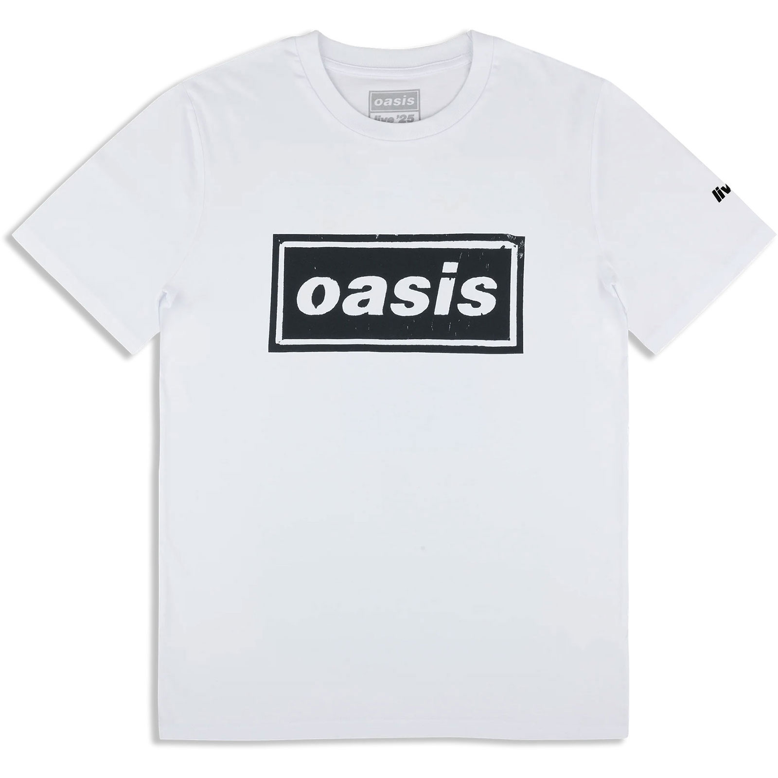Tričko Oasis - Stencil Logo, Unisex,Biela,XXL