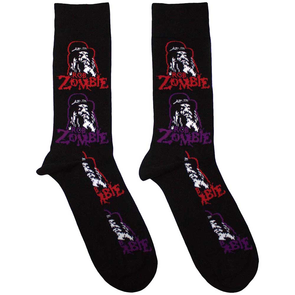 Ponožky Rob Zombie - Multicolour Repeats, Unisex,Čierna,UK 7 - 11