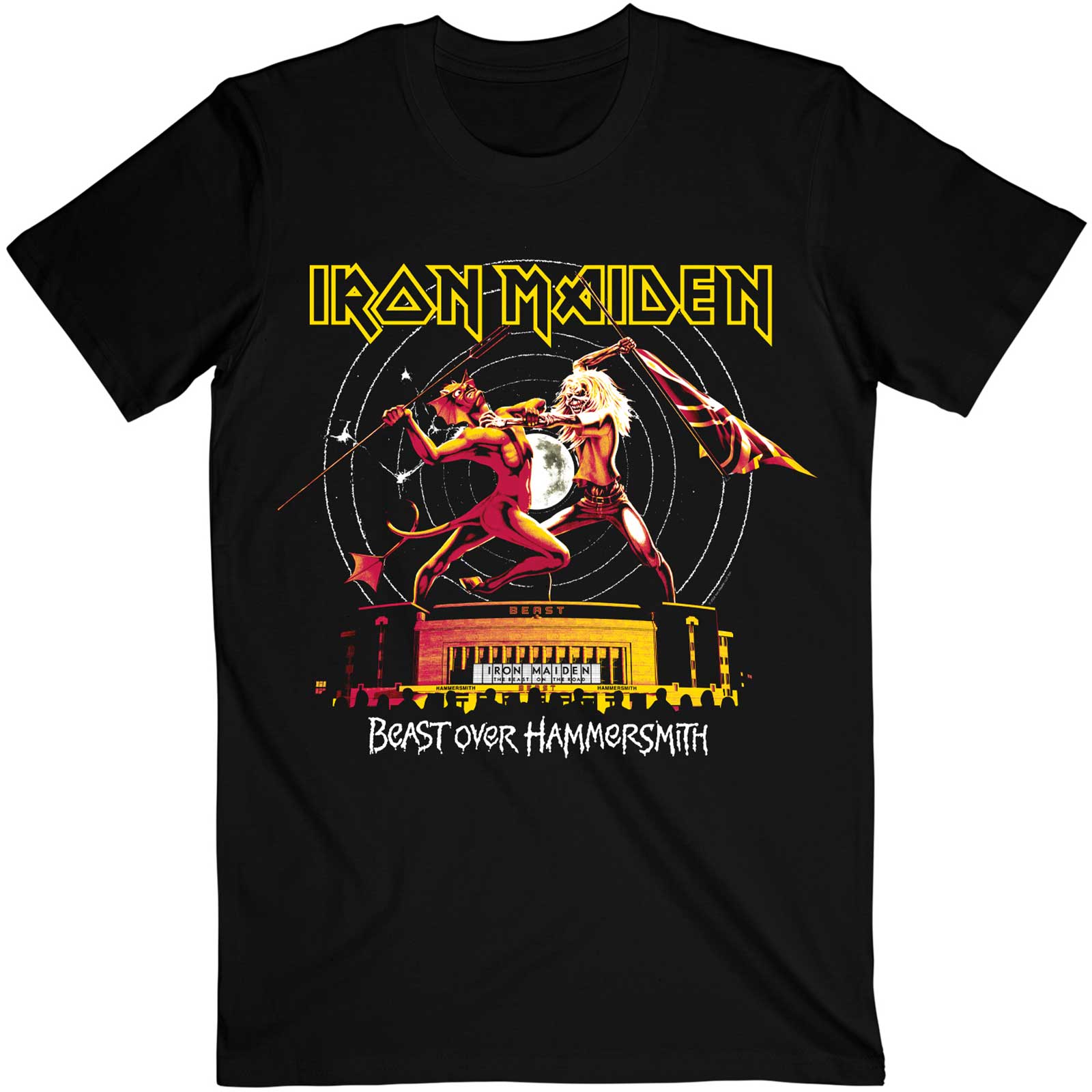 Tričko Iron Maiden - Beast Over Hammersmith Eddie & Devil Tonal, Unisex,Čierna,XXL