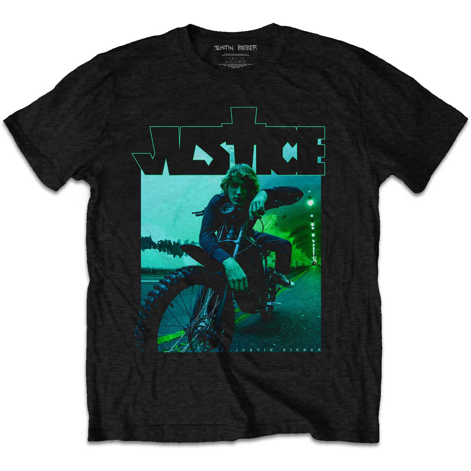 Tričko Justin Bieber - Dirt Bike, Unisex,Čierna,XXL