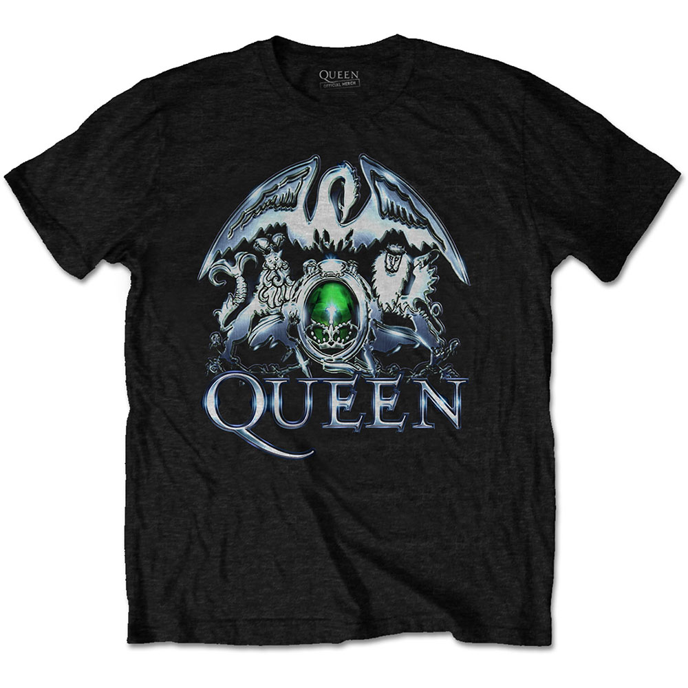 Tričko Queen - Metal Crest, Unisex,Čierna,XXL