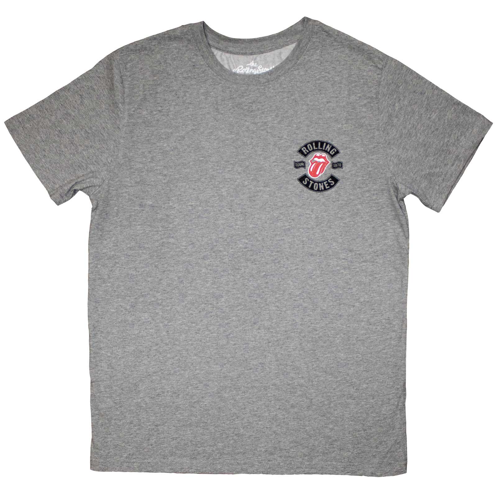 Tričko The Rolling Stones - Mini Tour '78 Logo, Unisex,Šedá,XXL