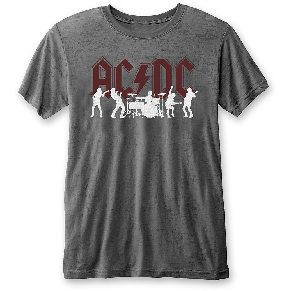 Tričko AC/DC - Silhouettes, Unisex,Šedá,XXL