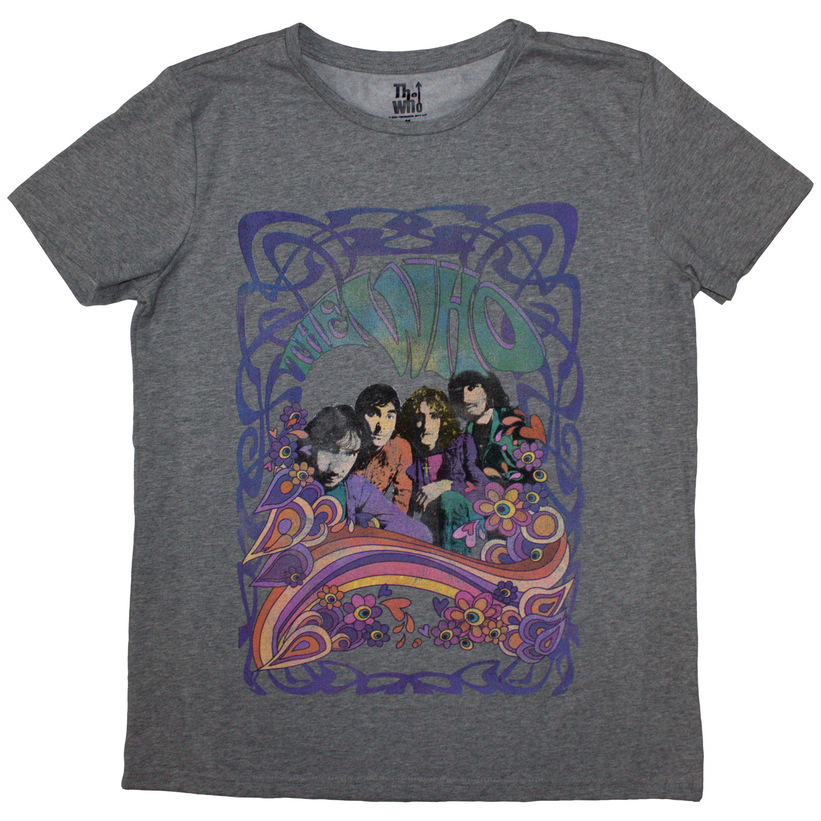 Tričko The Who - Psych Floral, Žena,Šedá,XXL
