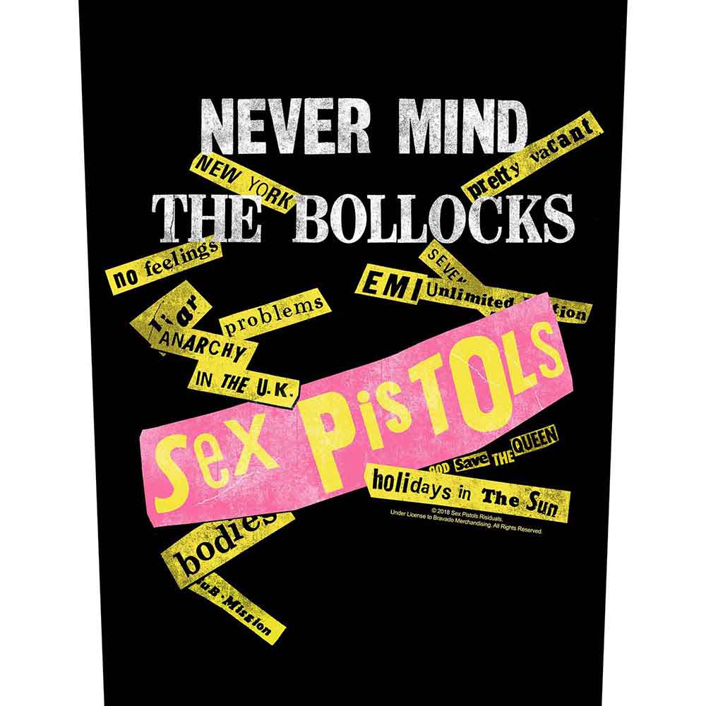 Nažehlovačka Sex Pistols - Never Mind the Bollocks Album Tracks Black