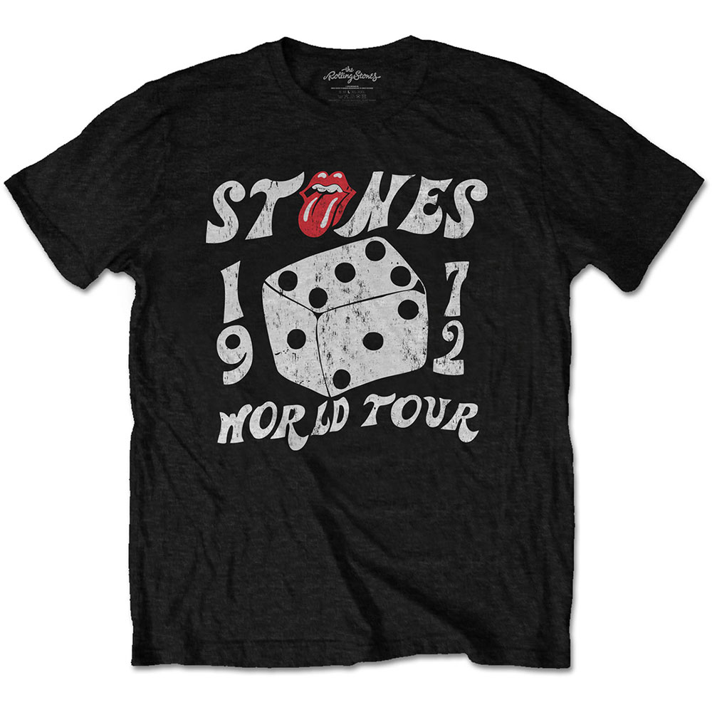 Tričko The Rolling Stones - Dice Tour '72, Unisex,Čierna,S